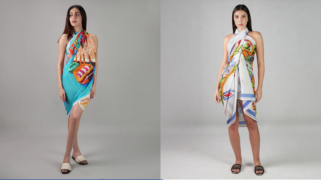 Modest Yet Trendy: Layering a Bikini Cover Up Sarong with Kimonos