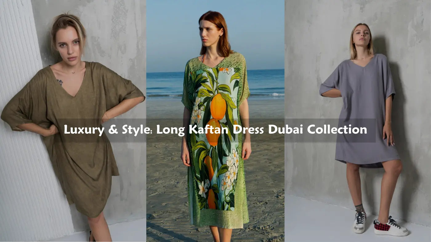 Dubai Glamour: Flowing Long Kaftan Dress for Every Occasion