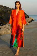 Roar Tiger Animal Print Abstract Kimono