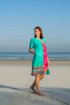Cotton Candy Mid Length Kaftan Dress