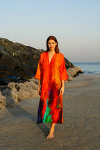 Roar Tiger Animal Print Abstract Kimono