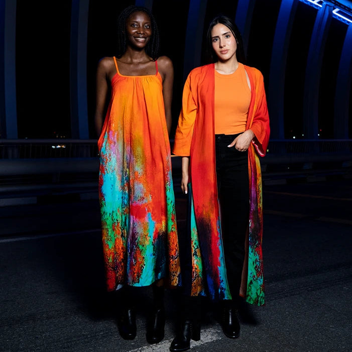 Roar Tiger Animal Print Abstract Kimono