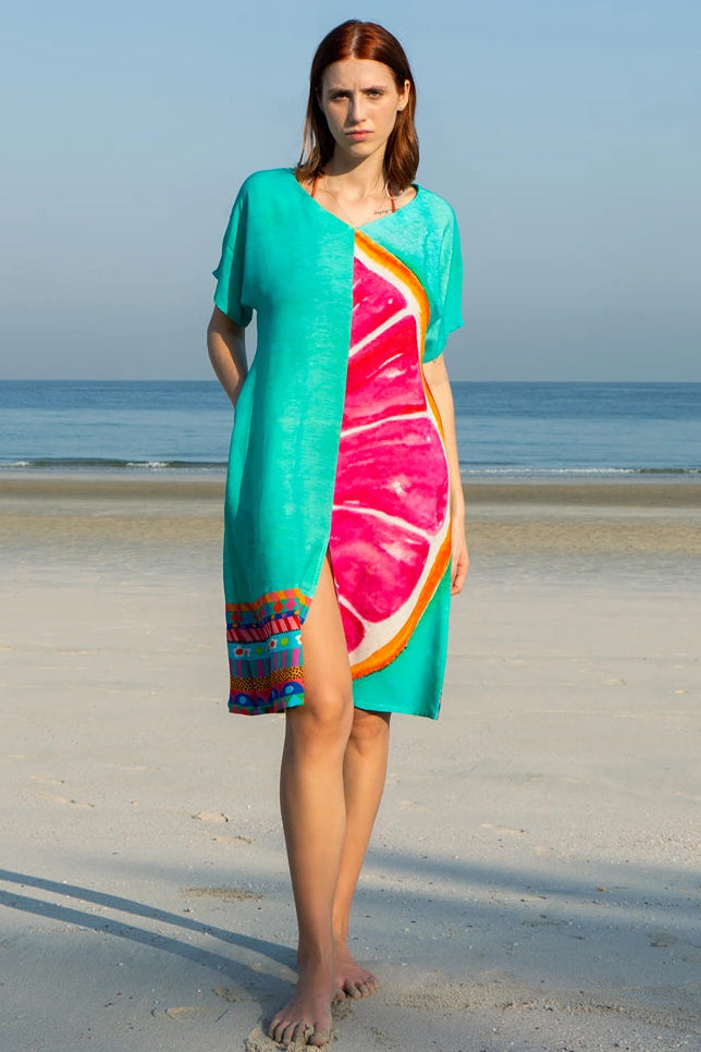 Dhara Sheth Dubai Cotton Candy Mid Length Kaftan Dress