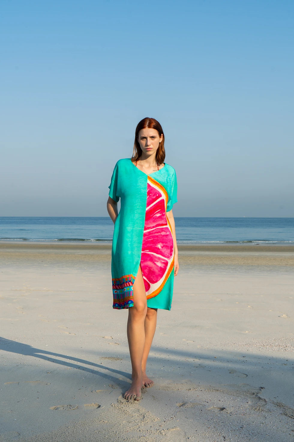 Cotton Candy Mid Length Kaftan Dress