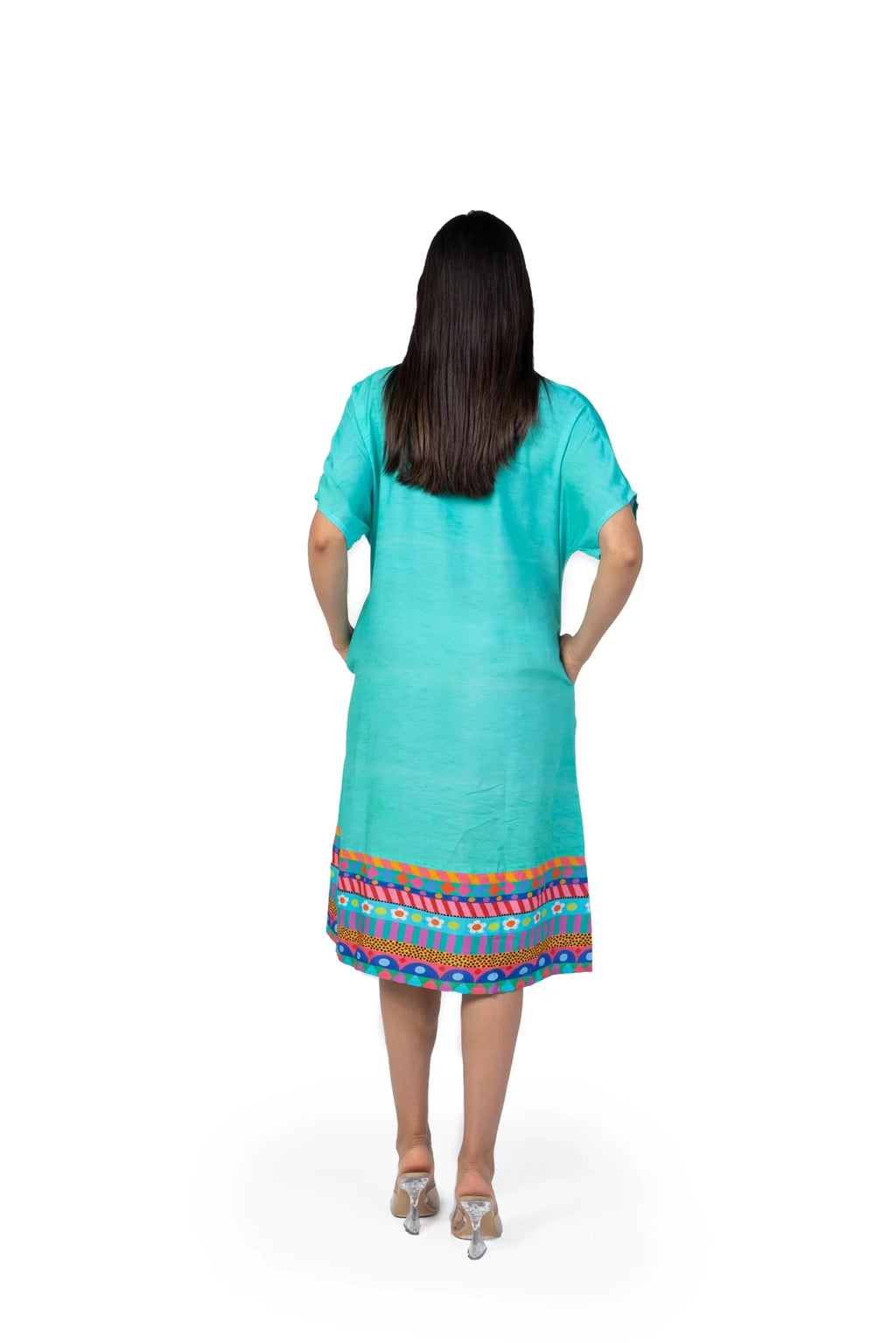Cotton Candy Mid Length Kaftan Dress