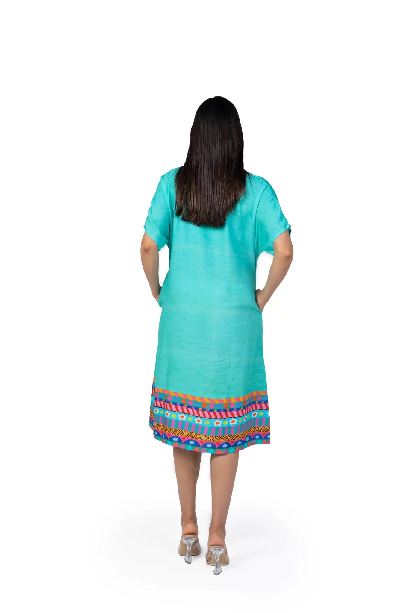Cotton Candy Mid Length Kaftan Dress