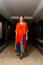 Roar Tiger Animal Print Abstract Kaftan