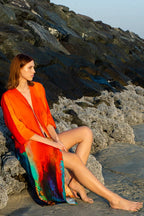 Roar Tiger Animal Print Abstract Kimono