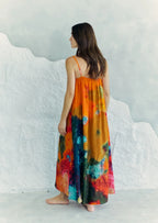 Canvas & Chaos Abstract Print Maxi Dress