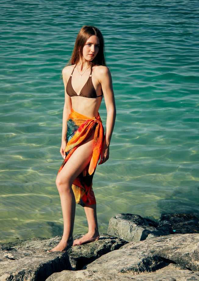Canvas & Chaos Abstract Print Sarong