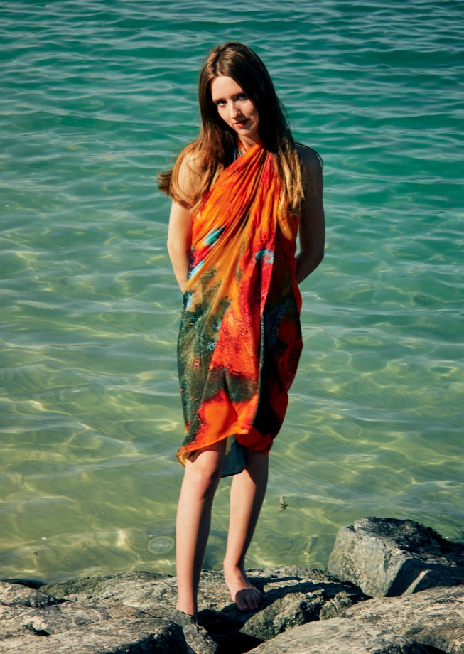 Canvas & Chaos Abstract Print Sarong