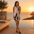 Into The Wild Zebra Print Resort Sarong