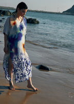 Ciel & Sand Long Kaftan With Side Slits