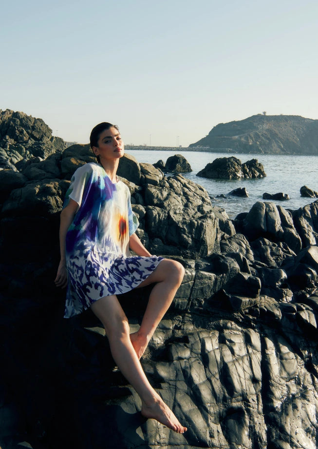 Ciel & Sand Sheer Short kaftan