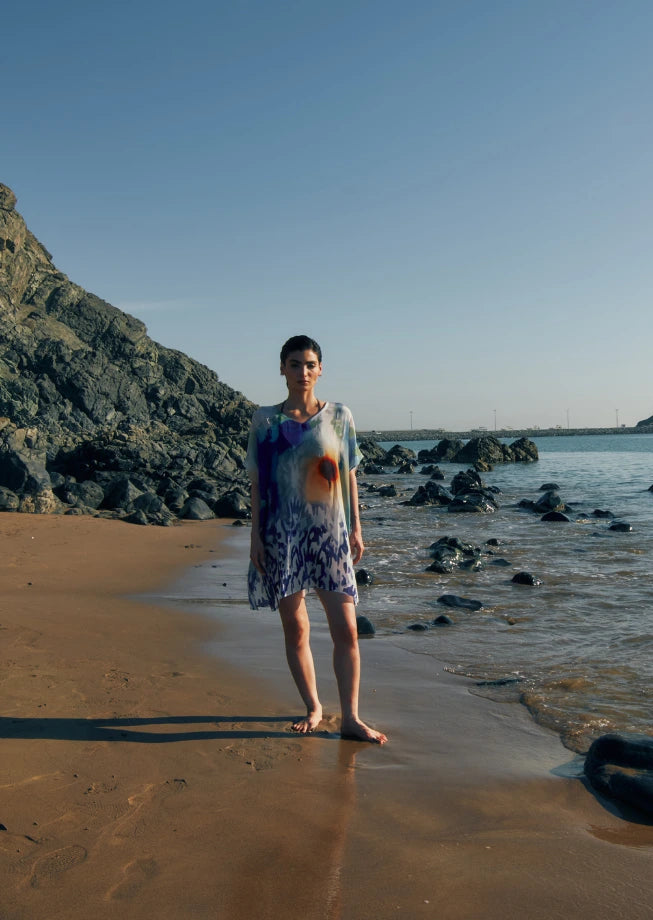 Ciel & Sand Sheer Short kaftan