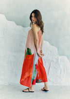 Coral Mirage Floral Maxi Dress