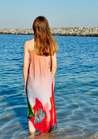 Coral Mirage Floral Maxi Dress