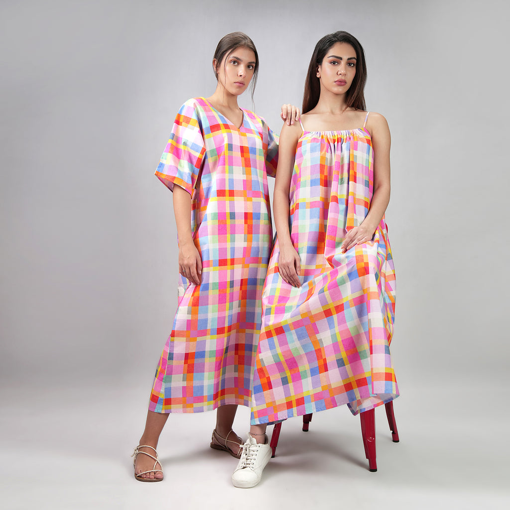 The Palette Picnic Spaghetti Strap Maxi Dress - Multicolour