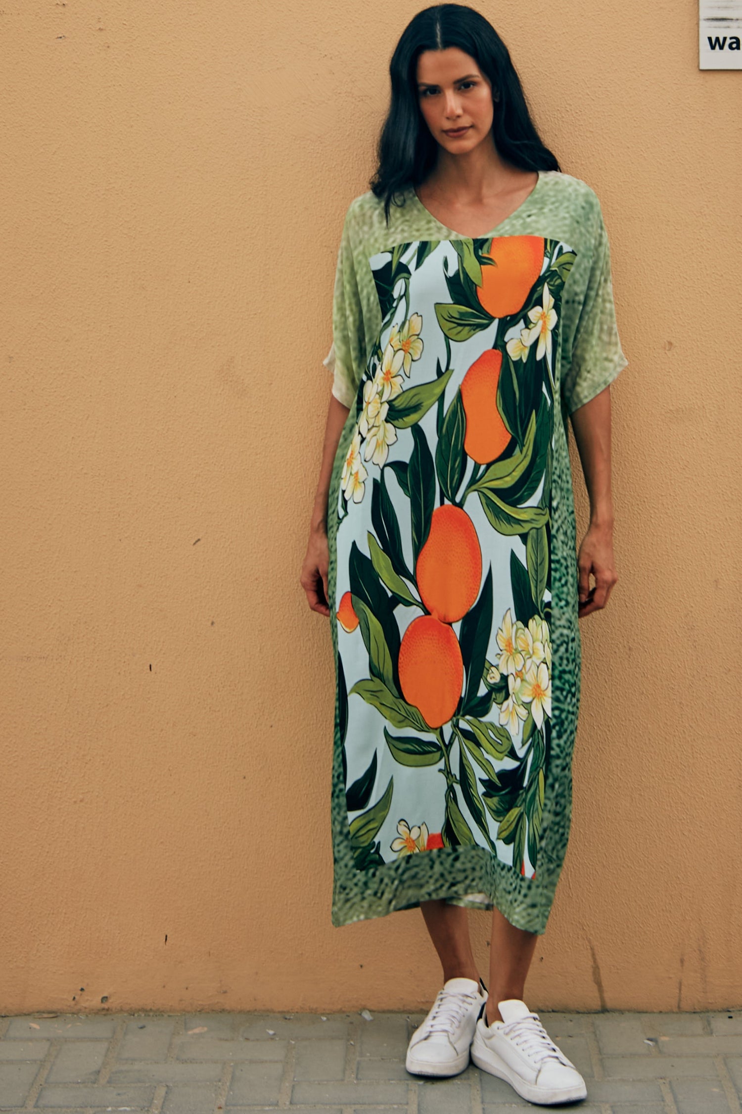 Fleur & Fruit Vintage Long Kaftan Dress