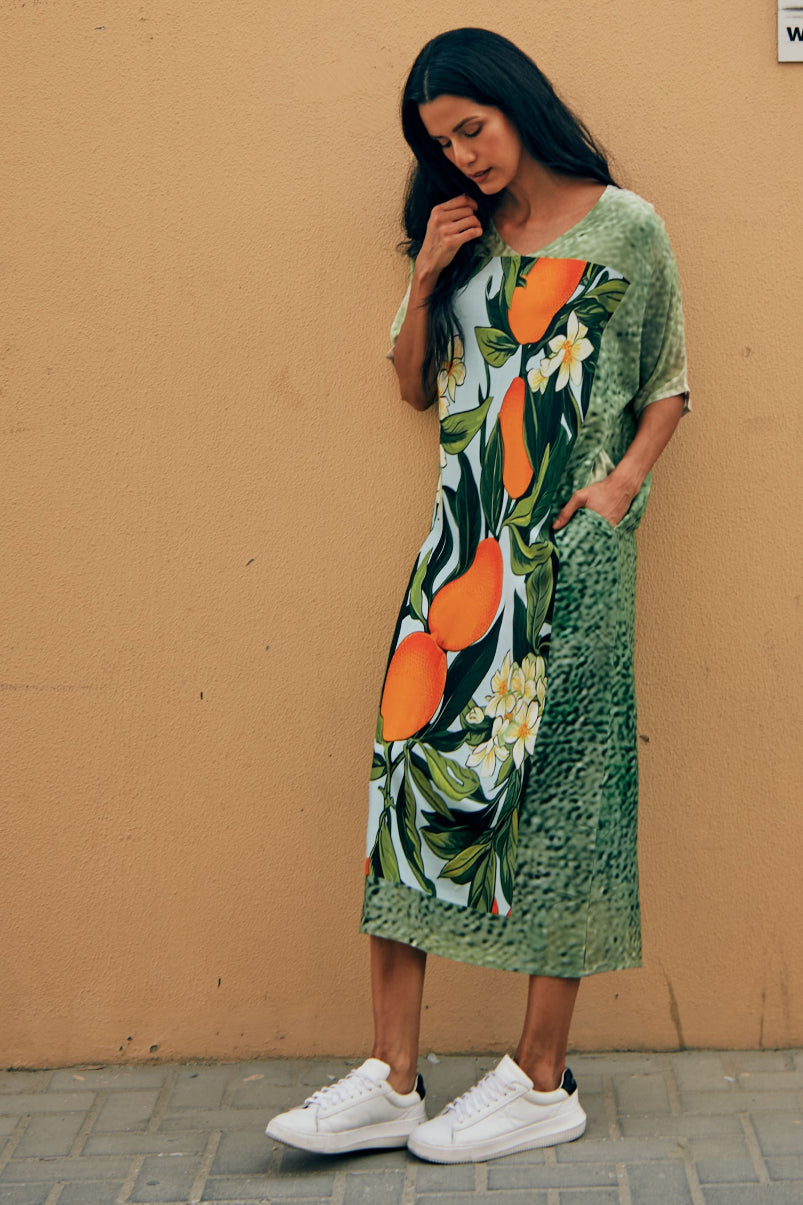 Fleur & Fruit Vintage Long Kaftan Dress