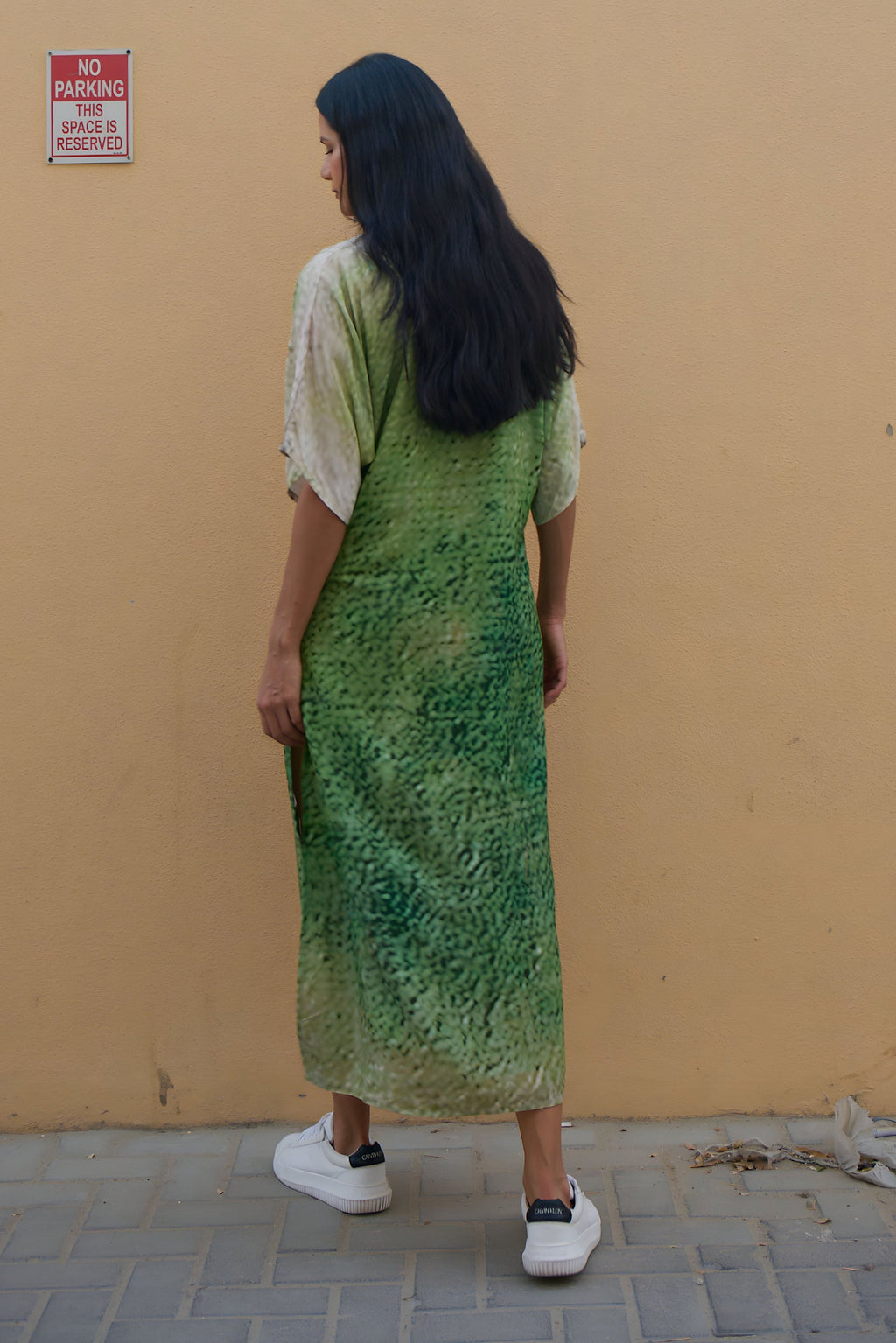 Fleur & Fruit Vintage Long Kaftan with Side Slits