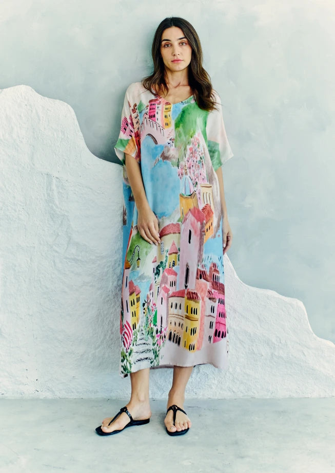 La Riviera Multicolor Long Kaftan