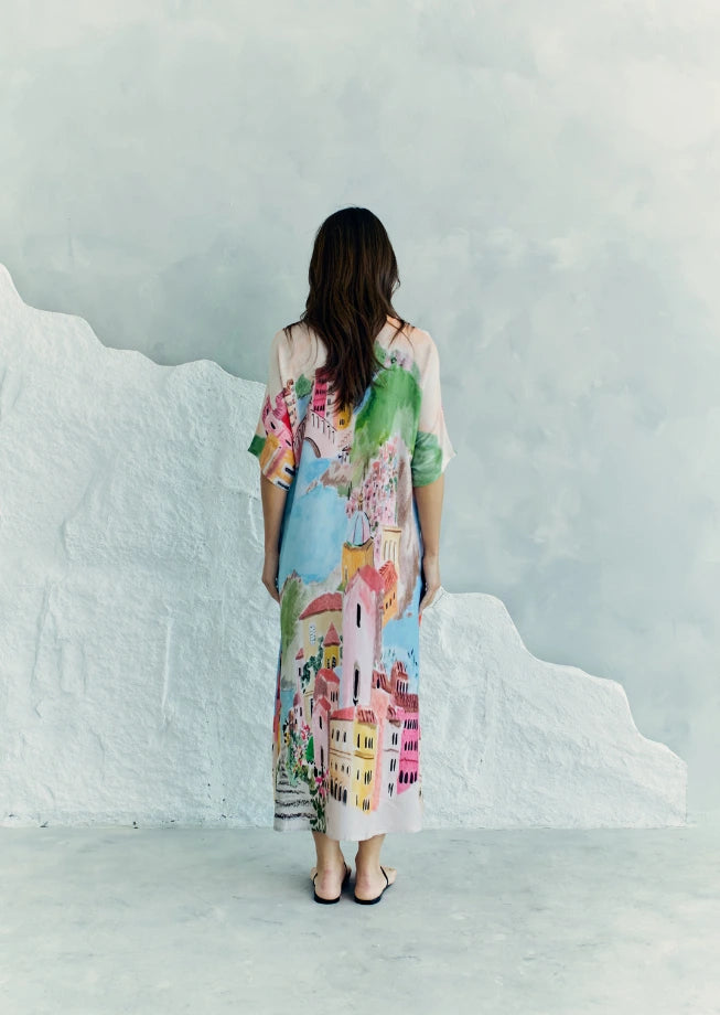La Riviera Multicolor Long Kaftan