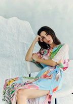 La Riviera Multicolor Long Kaftan With Side Slits