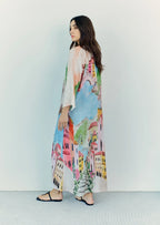 La Riviera Multicolor Long Kimono