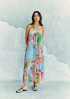 La Riviera Multicolour Spaghetti Strap Maxi Dress