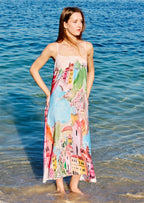 La Riviera Multicolour Spaghetti Strap Maxi Dress