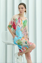 La Riviera Multicolor Short Kaftan Dress