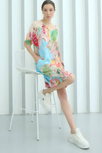 La Riviera Multicolor Short Kaftan Dress