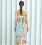 La Riviera Multicolor Spaghetti Strap Dress