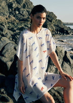 Leopard Luxe Printed Sheer Short Kaftan