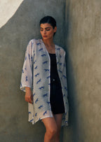 Leopard Luxe Printed Sheer Short Kimono