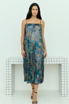 Shadow Of Sequin Shimmer Rainbow Black Maxi Dress