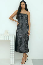 Shadow of Sequin Shimmer Black Maxi Dress