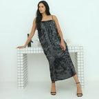 Shadow of Sequin Shimmer Black Maxi Dress