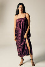 Shadow of Sequin Shimmer Magenta Purple Maxi Dress