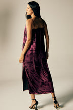 Shadow of Sequin Shimmer Magenta Purple Maxi Dress
