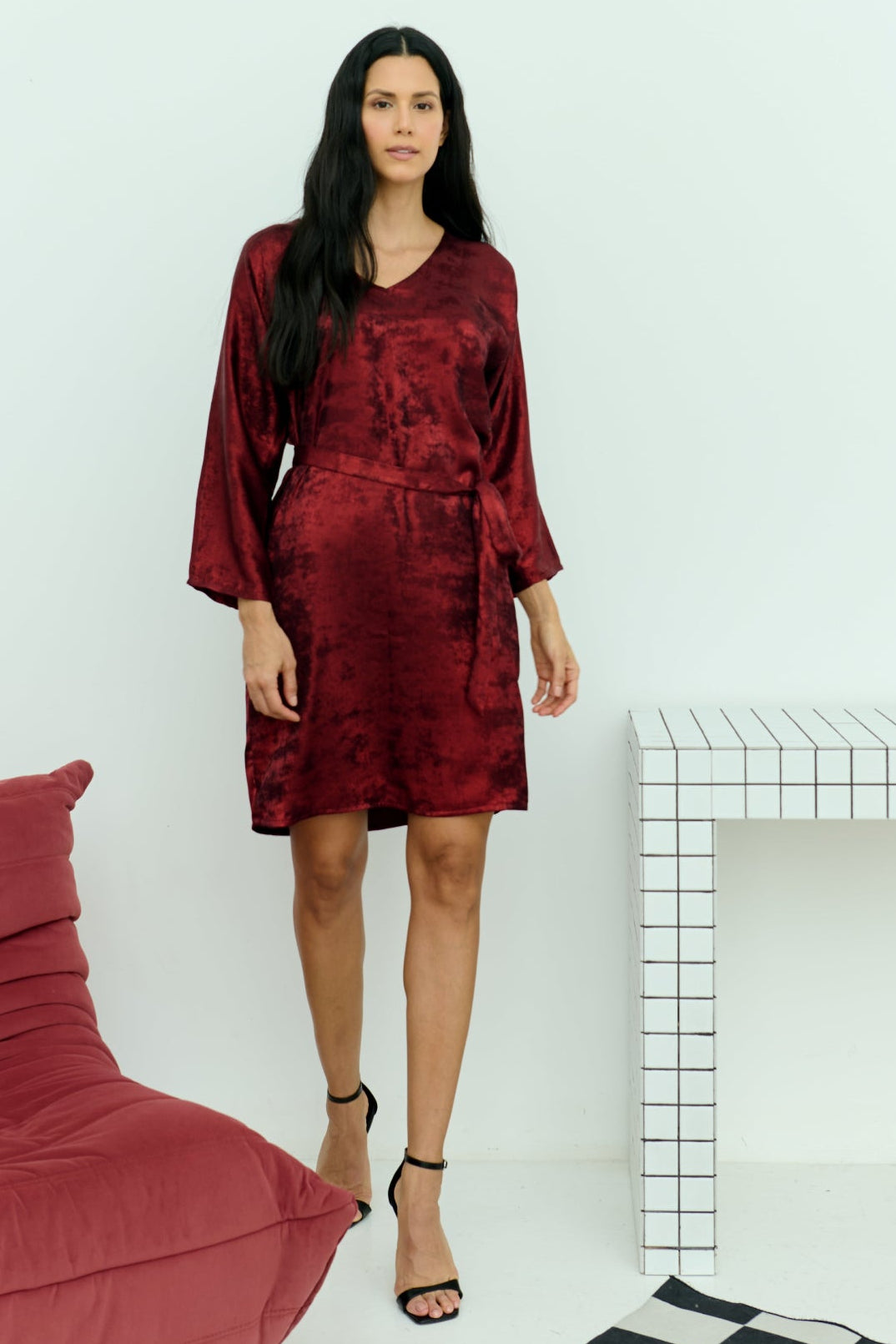 short kaftan dress dubai La Riviera Printed Short Kaftan Dress