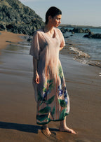 The Breeze Sheer Long Kaftan With Side Slits
