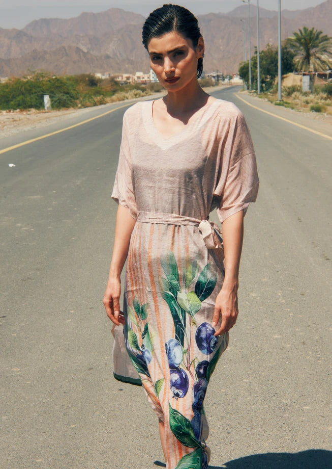 The Breeze Sheer Long Kaftan With Side Slits