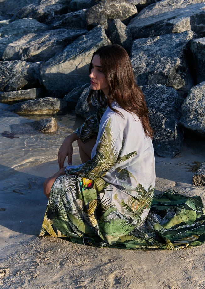 Wild Wings Bird In The Jungle Long Kimono