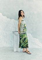 Wild Wings Bird In The Jungle Spaghetti Strap Maxi Dress