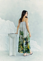 Wild Wings Bird In The Jungle Spaghetti Strap Maxi Dress