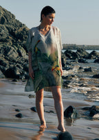 Wild Wings Bird In The Jungle Sheer Short kaftan