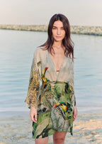 Wild Wings Bird In The Jungle Sheer Short kimono