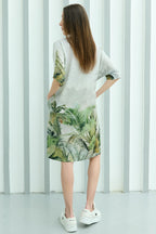 Wild Wings Bird In The Jungle Printed Short Kaftan Dress